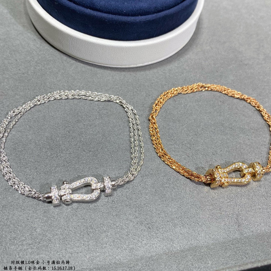 [Eternal Jewelry]FORCE SMALL HORSESHOE  DIAMOND CHAIN ROPE BRACELET