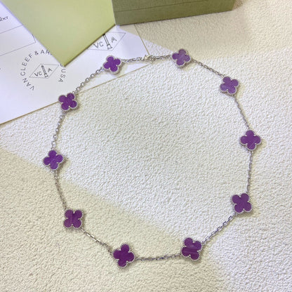 [Eternal Jewelry]CLOVER 10 MOTIFS  PURPLE VIOLET  NECKLACE