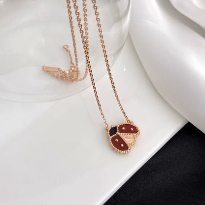 [Eternal Jewelry]LUCKY  CARNELIANS LADYBUG NECKLACE