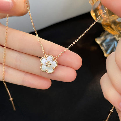[Eternal Jewelry]LUCKY  WHITE MOP  PLUM BLOSSOM NECKLACE