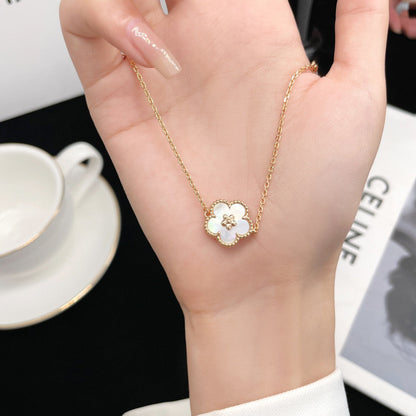 [Eternal Jewelry]LUCKY WHITE MOP PLUM BLOSSOM  BRACELET