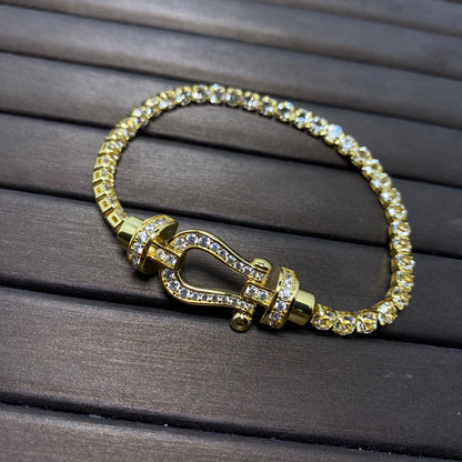 [Eternal Jewelry]FORCE  HORSESHOE  DIAMOND TENNIS BRACELET