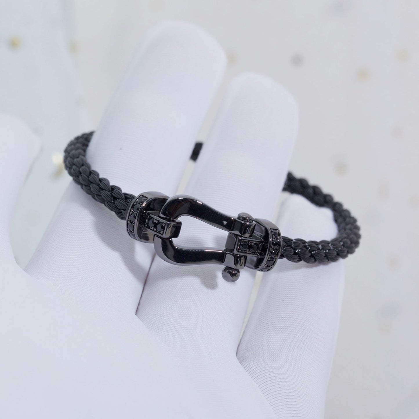 [Eternal Jewelry]FORCE LARGE SERIES HORSESHOE BLACK SAMURAI BRACELET