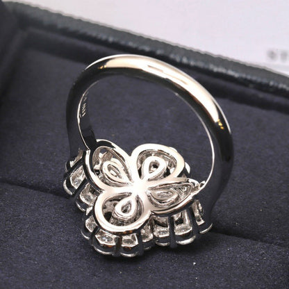 [Eternal Jewelry]LOOP RING FULL MOTIF DIAMOND 16MM SILVE