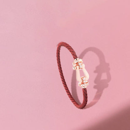 [Eternal Jewelry]FORCE 10 HALF DIAMOND PINK GOLD RED CORDERI LARGE AND MEDIUM MODEL