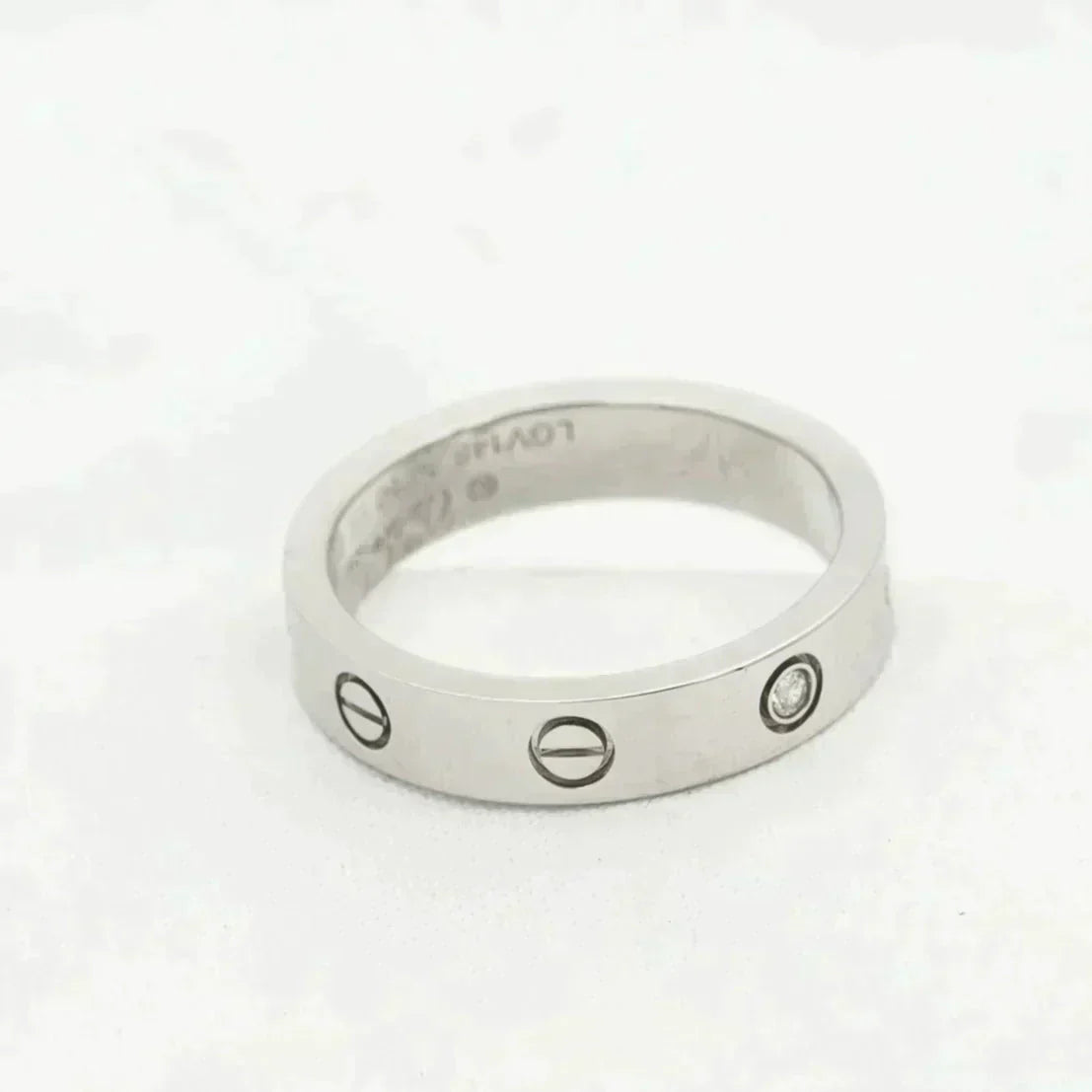 [Eternal Jewelry]LOVE RING 4MM 1 DIAMOND SILVER
