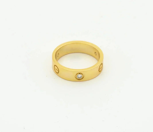 [Eternal Jewelry]LOVE RING 4MM 1 DIAMOND GOLD