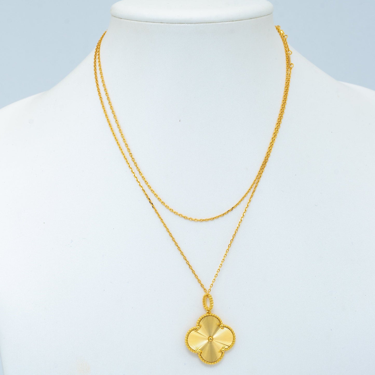 [Eternal Jewelry]CLOVER 25MM PEDANT NECKLACE GOLD