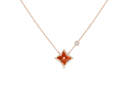 [Eternal Jewelry]STAR NECKLACE PINK GOLD 1 DIAMOND