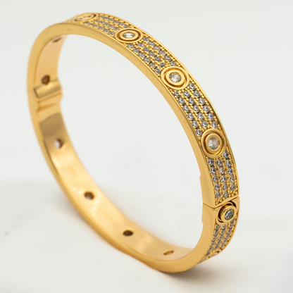 [Eternal Jewelry]LOVE BRACELET 6.1MM DIAMOND-PAVED 10 BIG DIAMONDS