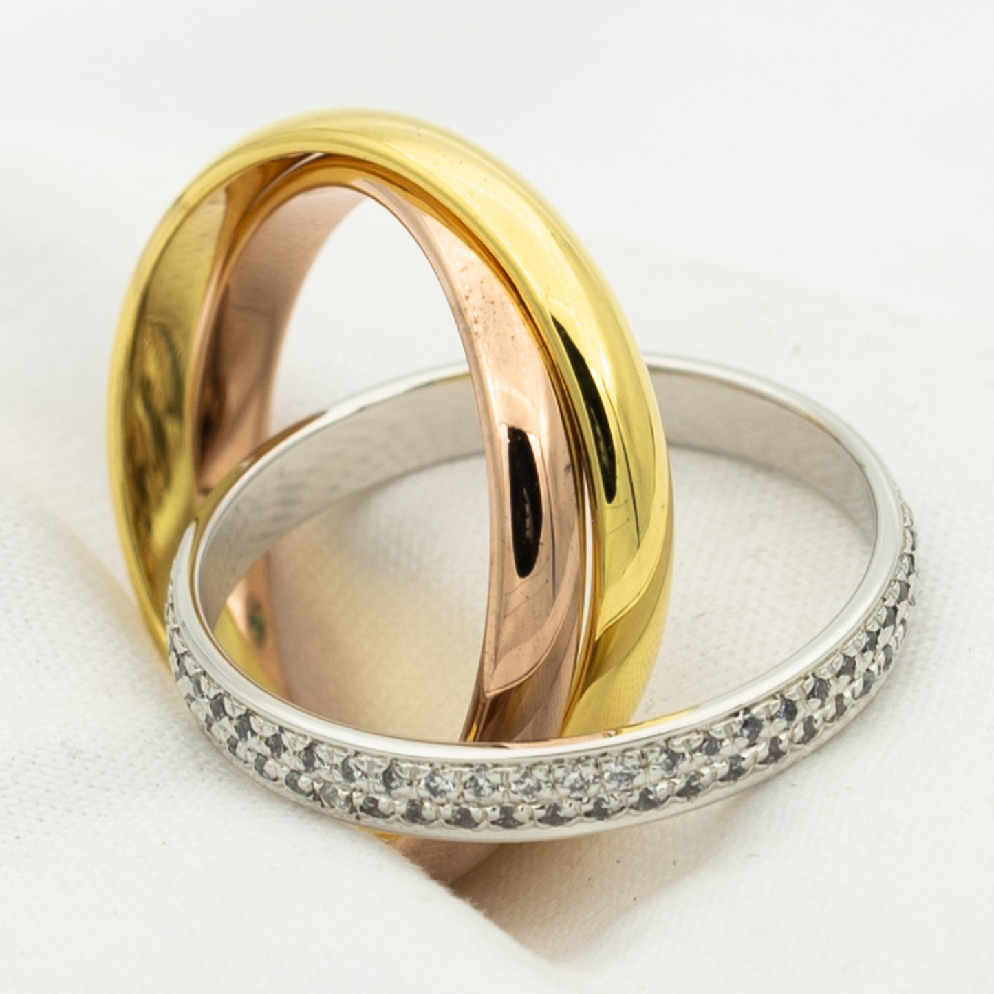 [Eternal Jewelry]TRINITY RING GOLD PINK GOLD SILVER DIAMONDS