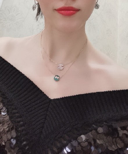 [Eternal Jewelry]JEUX DE PINK GOLD DIAMOND NECKLACE