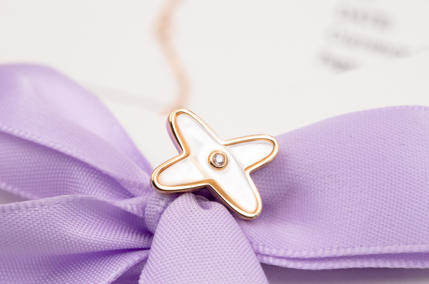 [Eternal Jewelry]JEUX DE WHITE MOP ROSE GOLD DIAMOND EARRINGS