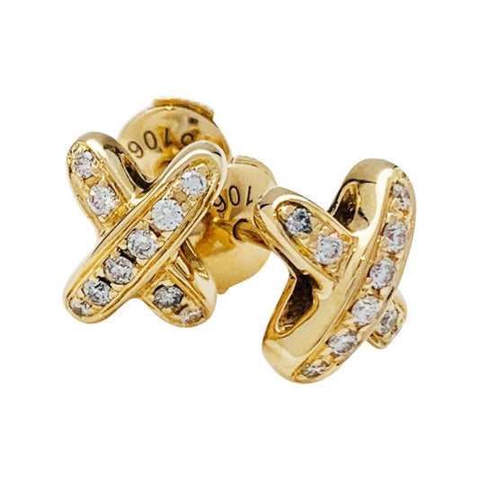 [Eternal Jewelry]JEUX DE GOLD DIAMOND EARRINGS