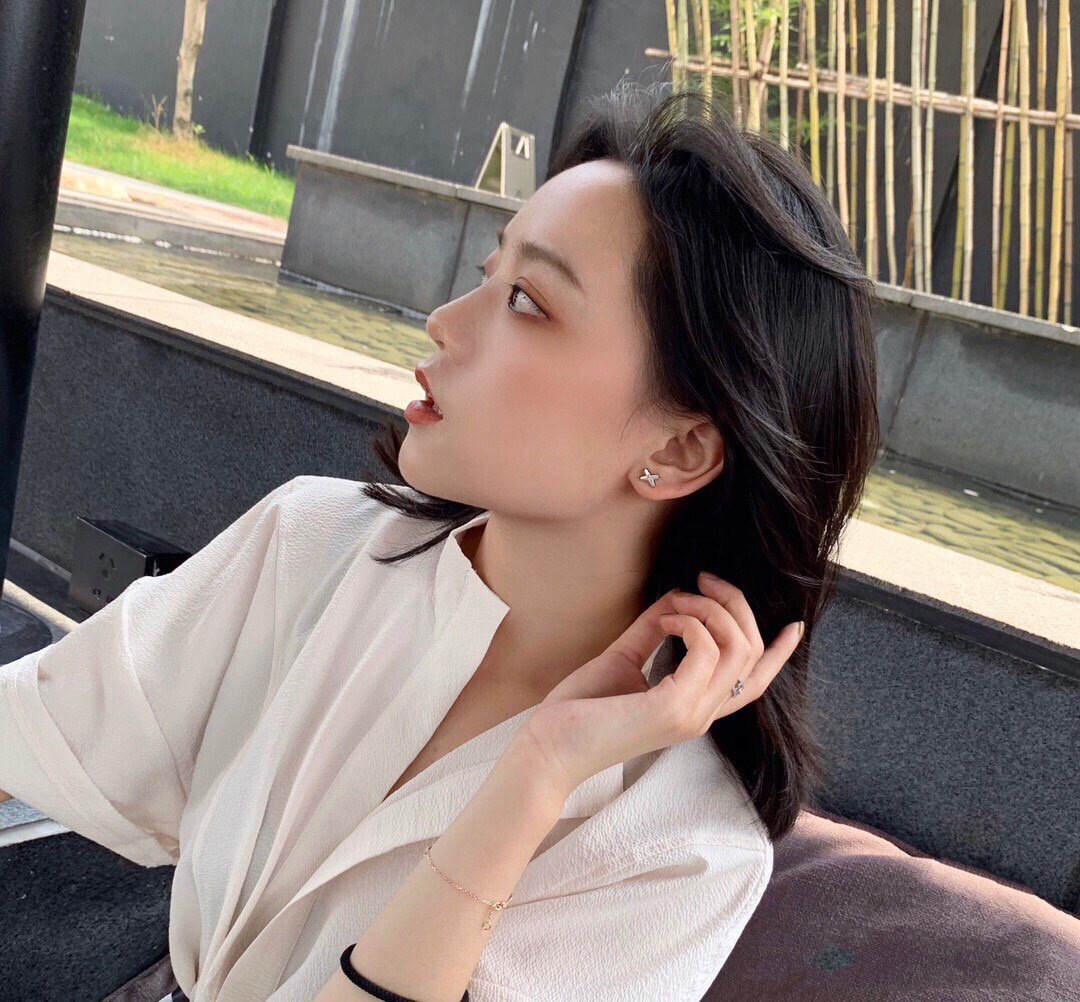 [Eternal Jewelry]JEUX DE WHITE MOP PINK GOLD DIAMOND EARRINGS