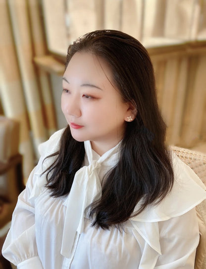 [Eternal Jewelry]STAR BLOSSOM STUD EARRINGS PINK GOLD DIAMONDS