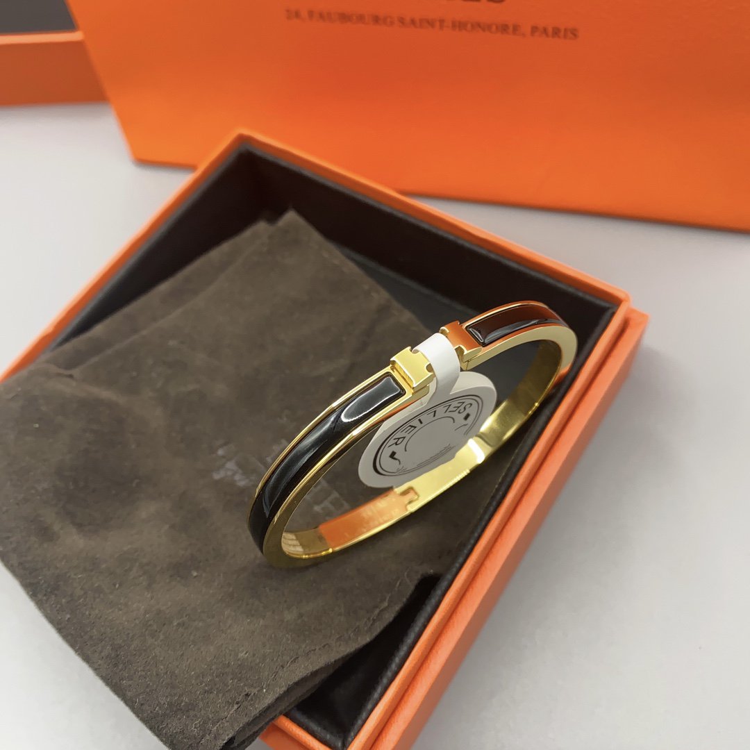 [Eternal Jewelry]CLASSIC HM CLIC BLACK 8MM ENAMEL BRACELET