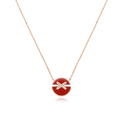[Eternal Jewelry]JEUX DE ROSE GOLD DIAMOND NECKLACE