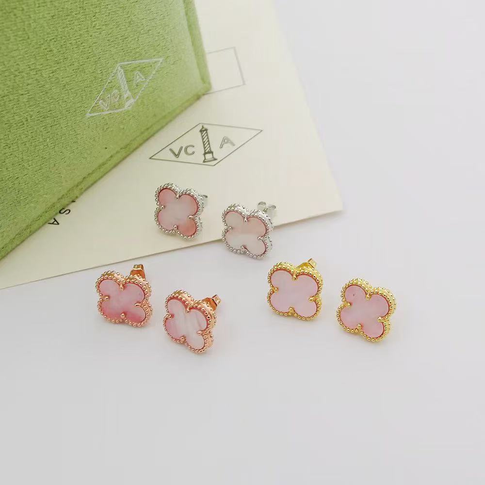 [Eternal Jewelry]Clover Mini Pink Earrings
