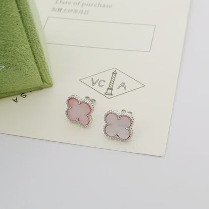 [Eternal Jewelry]Clover Mini Pink Earrings