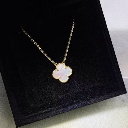 [Eternal Jewelry]CLOVER MINI 15MM WHITE MOTHER-OF-PEARL NECKLACE