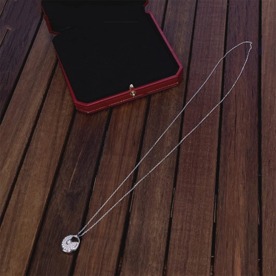 [Eternal Jewelry]AMULETTE SILVER FULL DIAMOND NECKLACE