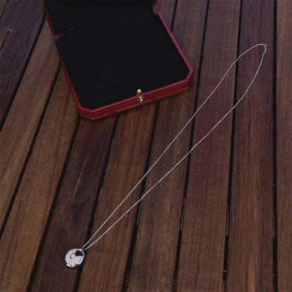 [Eternal Jewelry]AMULETTE SILVER FULL DIAMOND NECKLACE