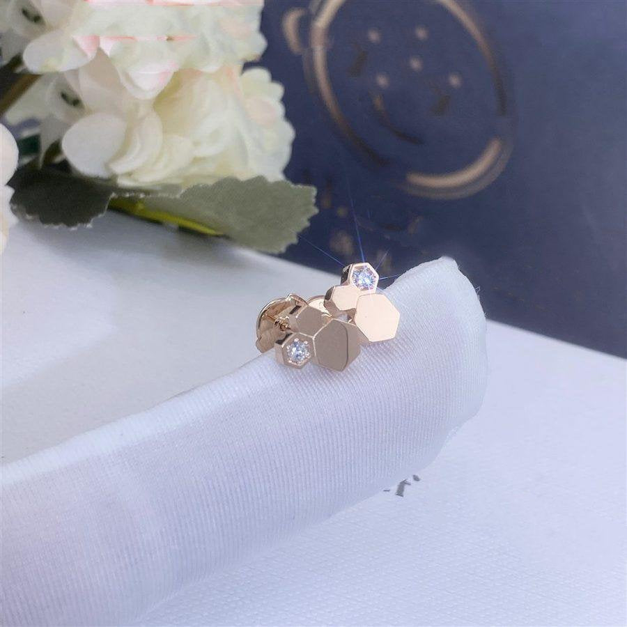 [Eternal Jewelry]BEE LOVE PINK GOLD DIAMOND EARRINGS