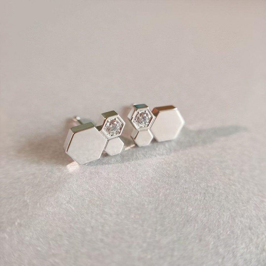 [Eternal Jewelry]BEE LOVE SILVER DIAMOND EARRINGS