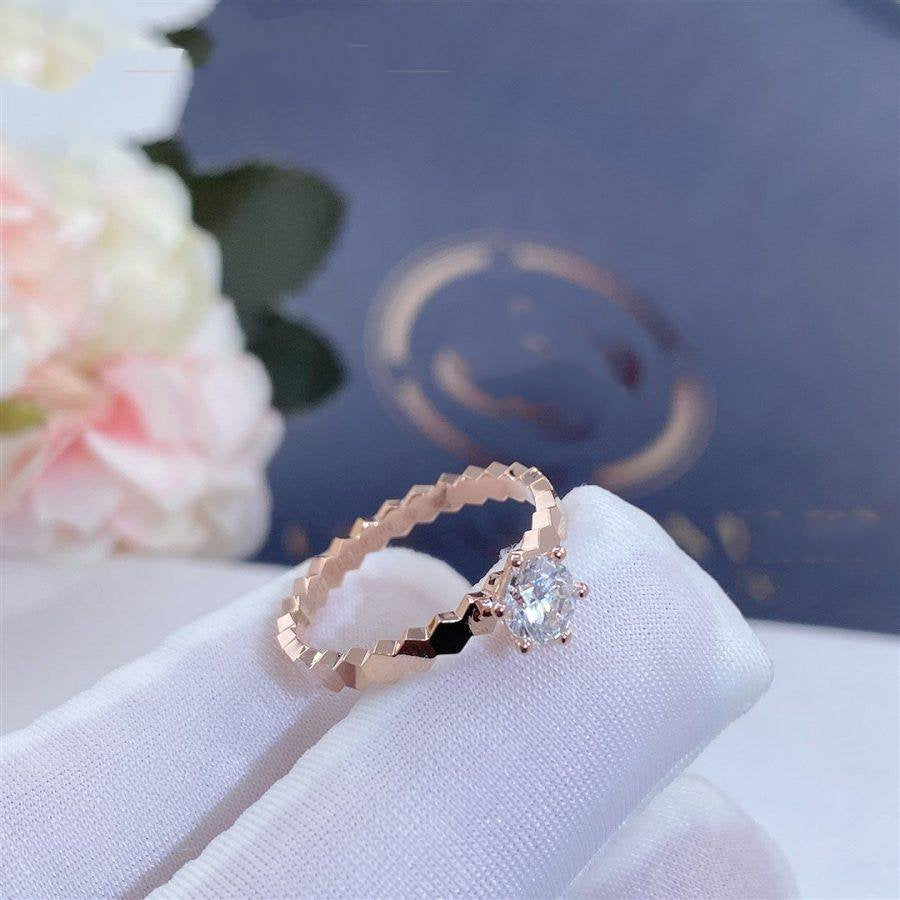 [Eternal Jewelry]BEE LOVE RING PINK GOLD 1 DIAMOND