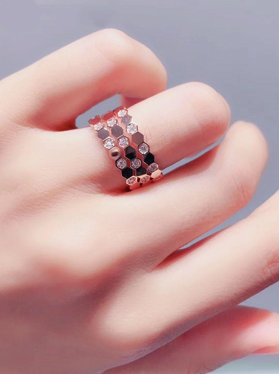 [Eternal Jewelry]BEE LOVE RING PINK GOLD DIAMOND