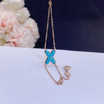 [Eternal Jewelry]JEUX BRACELET TURQUOISE PINK GOLD 1 DIAMOND