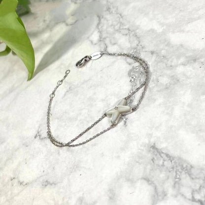 [Eternal Jewelry]JEUX BRACELET WHITE MOP SILVER 1 DIAMOND