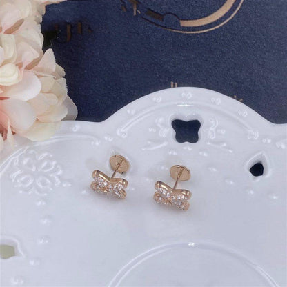 [Eternal Jewelry]JEUX DE PINK GOLD DIAMOND EARRINGS