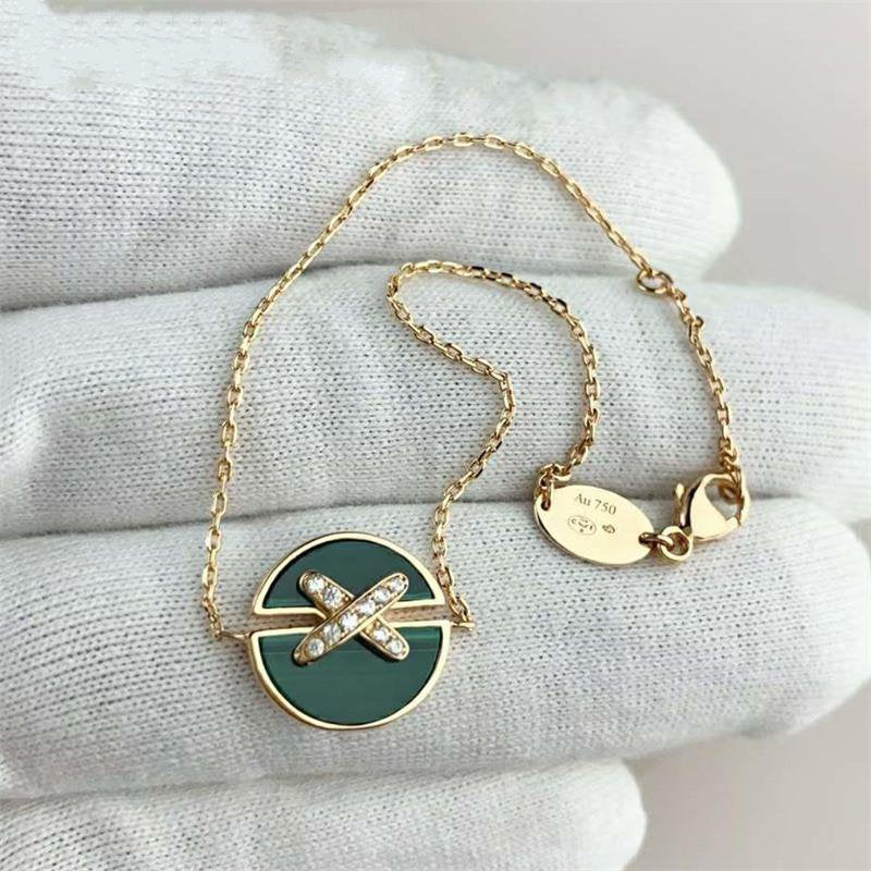 [Eternal Jewelry]JEUX DE BRACELET MALACHITE PINK GOLD DIAMONDS