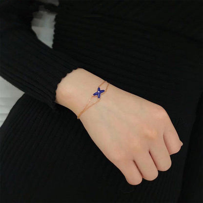 [Eternal Jewelry]Hollow Design Four-Leaf Clover Flower Shape Ring