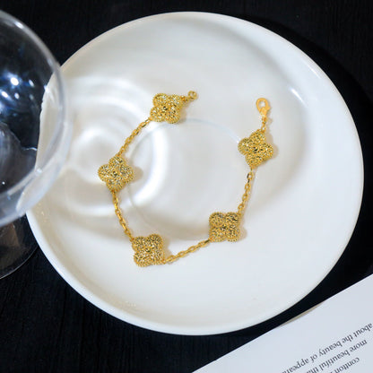 [Eternal Jewelry]CLOVER 5 MOTIFS BRONZING BRACELET