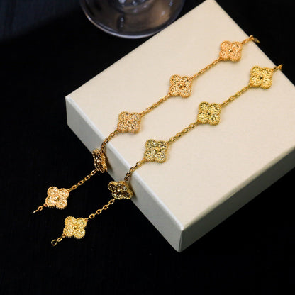 [Eternal Jewelry]CLOVER 5 MOTIFS BRONZING BRACELET