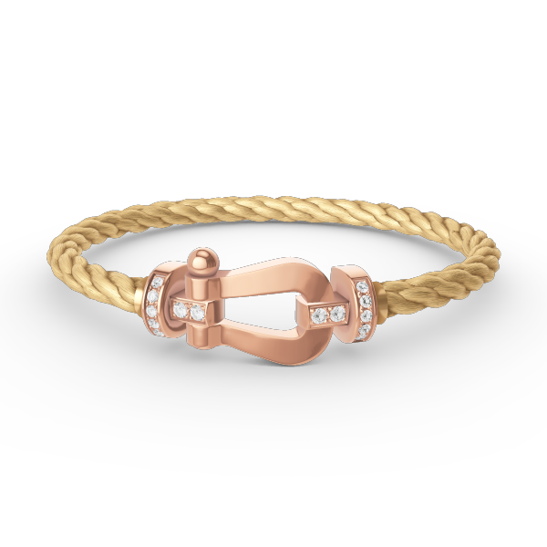 [Eternal Jewelry]FORCE LARGE HORSESHOE HALF DIAMOND BRACELET ROSE GOLD