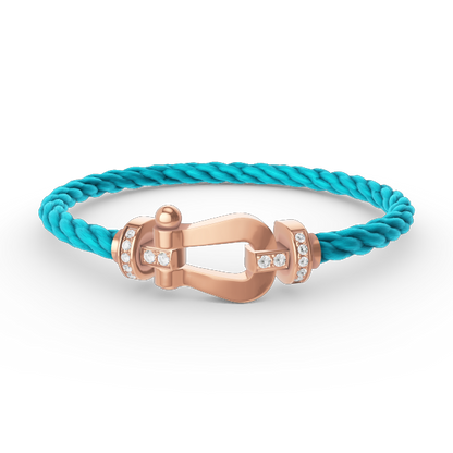 [Eternal Jewelry]FORCE LARGE HORSESHOE HALF DIAMOND BRACELET ROSE GOLD