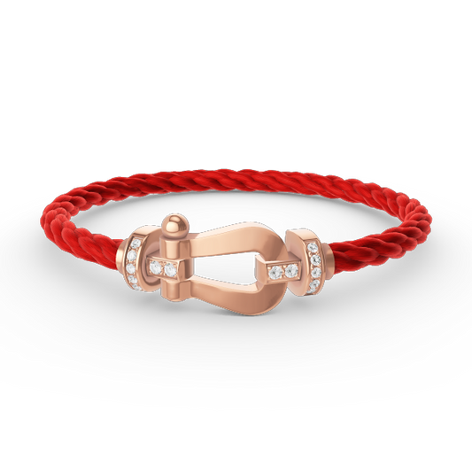 [Eternal Jewelry]FORCE LARGE HORSESHOE HALF DIAMOND BRACELET ROSE GOLD