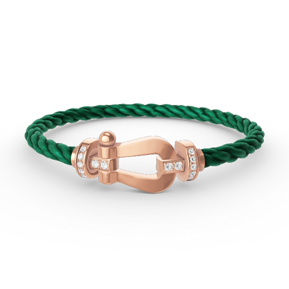 [Eternal Jewelry]FORCE LARGE HORSESHOE HALF DIAMOND BRACELET ROSE GOLD