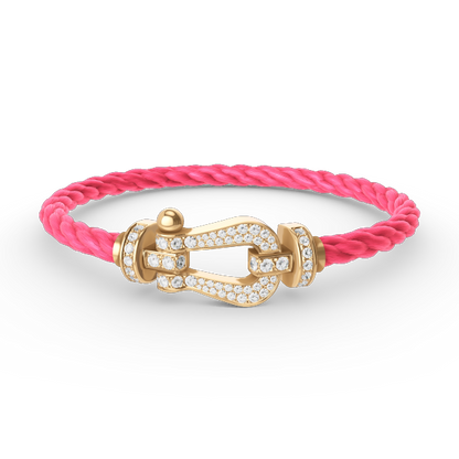 [Eternal Jewelry]FORCE LARGE HORSESHOE FULL DIAMOND BRACELET GOLD