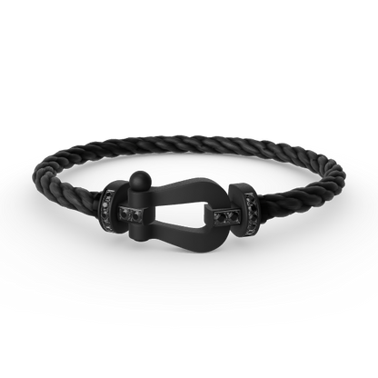 [Eternal Jewelry]FORCE LARGE SERIES HORSESHOE BLACK SAMURAI BRACELET