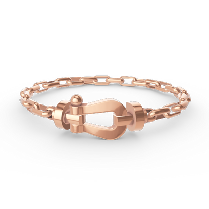 [Eternal Jewelry]FORCE LARGE HORSESHOE CLASP  METAL BRACELET