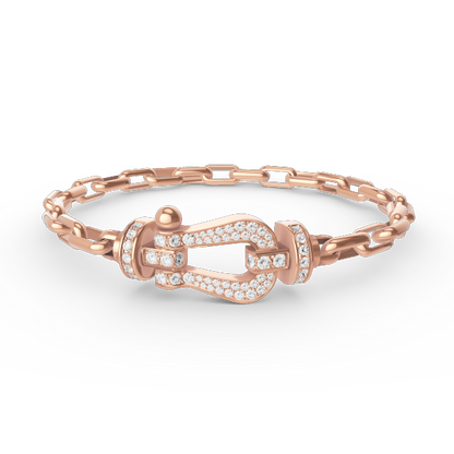 [Eternal Jewelry]FORCE LARGE HORSESHOE CLASP  METAL BRACELET