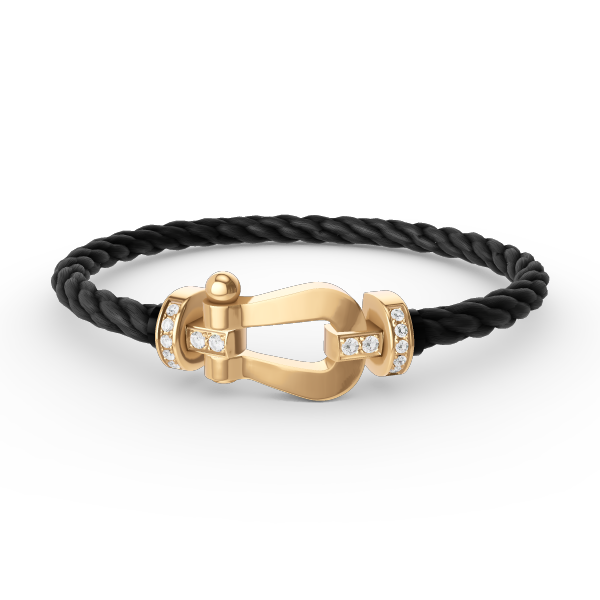 [Eternal Jewelry]FORCE LARGE HORSESHOE HALF DIAMOND BRACELET GOLD