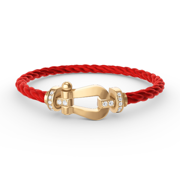 [Eternal Jewelry]FORCE LARGE HORSESHOE HALF DIAMOND BRACELET GOLD