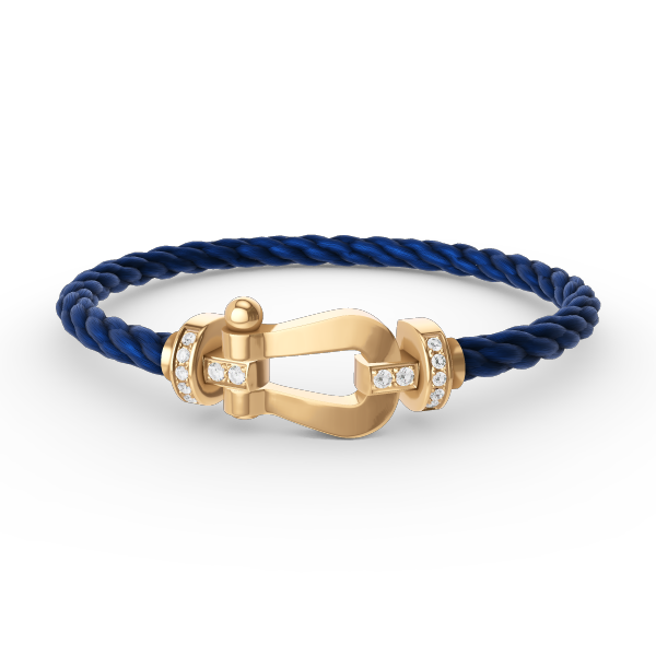 [Eternal Jewelry]FORCE LARGE HORSESHOE HALF DIAMOND BRACELET GOLD