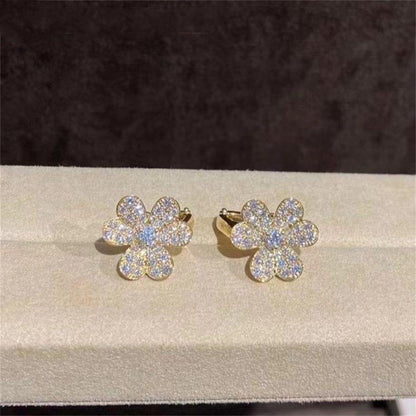 [Eternal Jewelry]FRIVOLE GOLD FLOWER DIAMOND EARRINGS